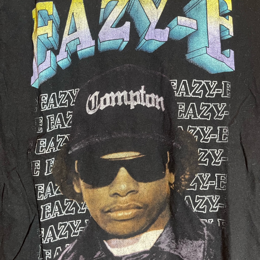 Eazy E Medium Black Graphic Vintage Preowned Tshirt